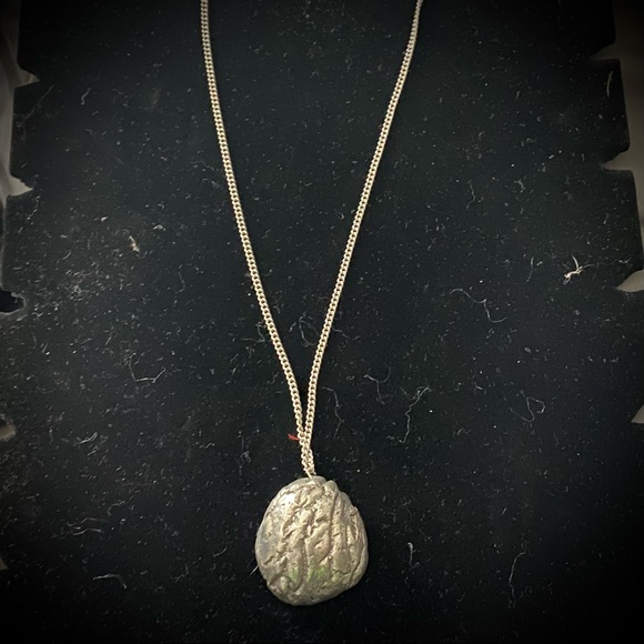 Vintage Silver Full Moon hidden Moon rock Rare Unique estate necklace jewelry - Picture 5 of 6